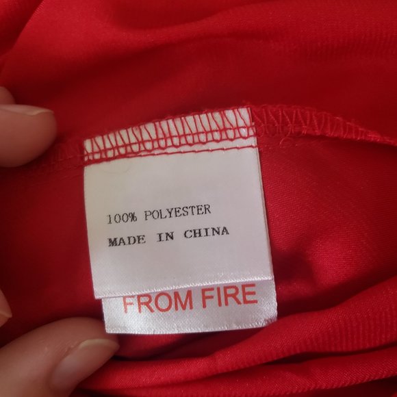 Red silky Naanaa dress from ASOS - Picture 6 of 9